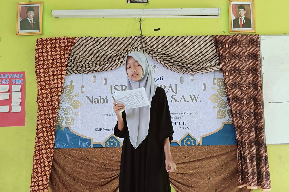 SMP Negerti 3 Purworejo Klampok Gelar Peringatan Isra Miraj 2025/27 Rajab 1446 Hijriah